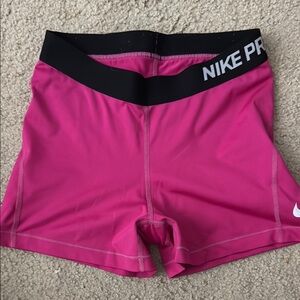 Women’s Nike Pro Pink Athletic Shorts Performance Fit